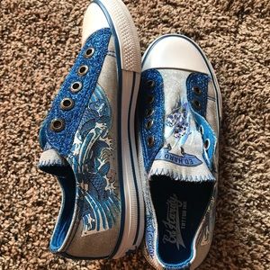 Ed Hardy Blue sparkly shoes for Girls